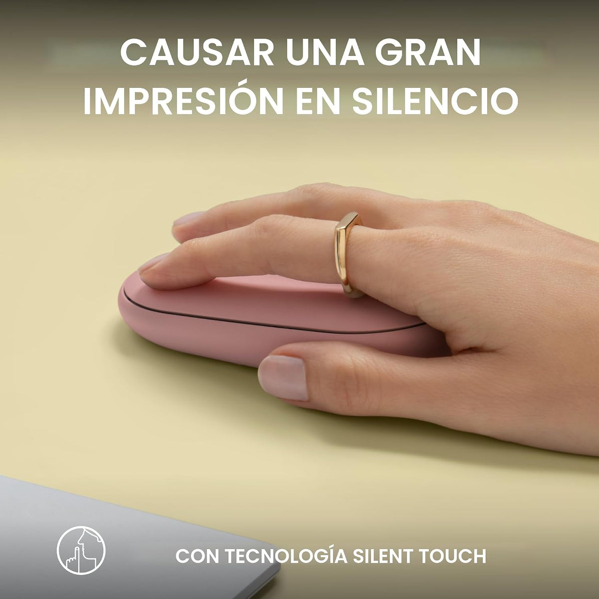 Ratón inalámbrico Bluetooth Logitech M350s Pebble 2 - Tonal Rose |...