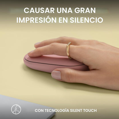 Ratón inalámbrico Bluetooth Logitech M350s Pebble 2 - Tonal Rose |...