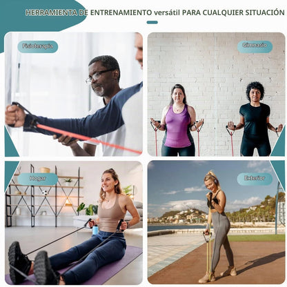 Bandas de Resistencia con Asas, Bandas de Ejercicio con Asas, Ancla...
