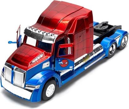Jada Spider-Man Western Star 5700 XE Big Rig - Vehículo fundido a p...