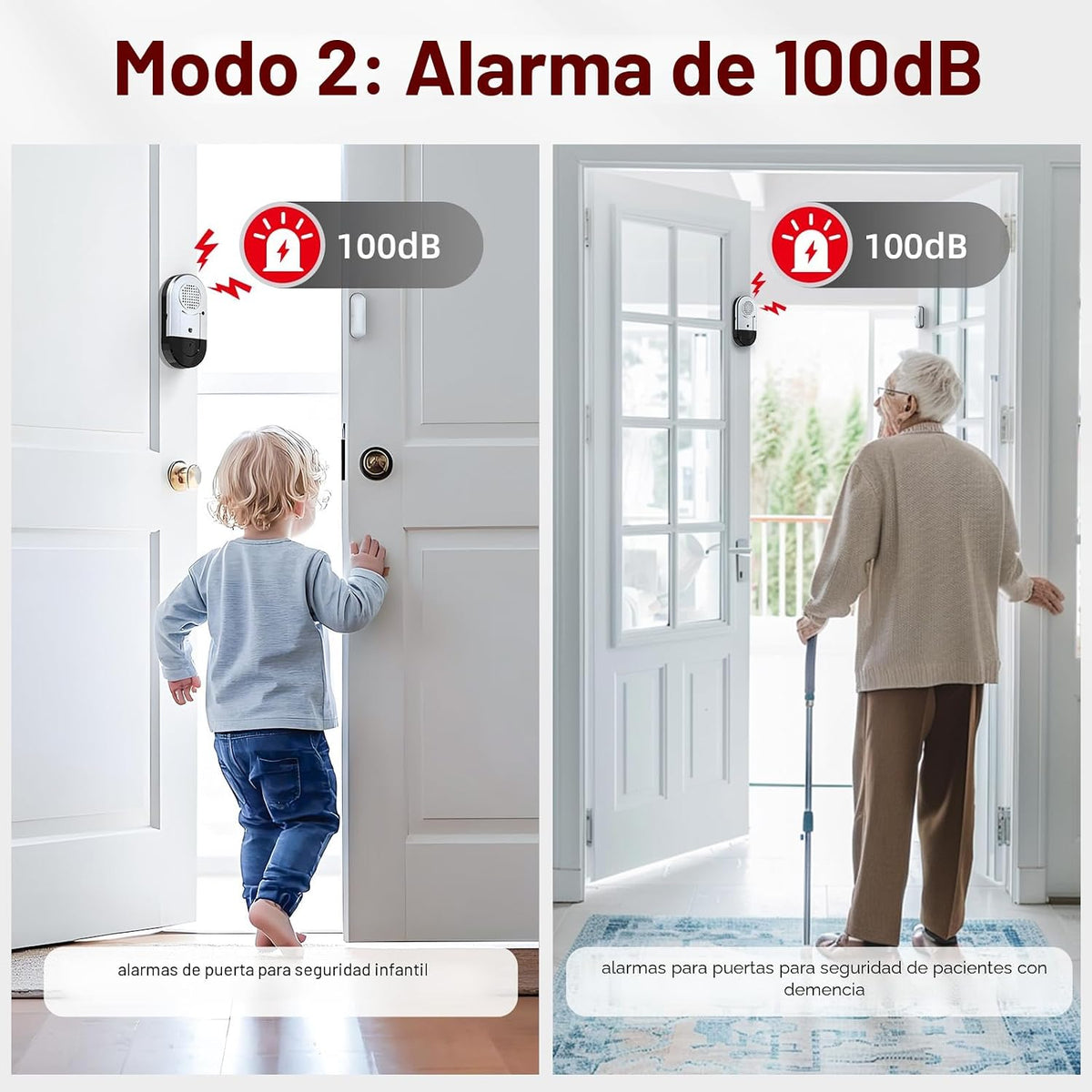 Sanjie Sensores de alarma para puerta y ventana, paquete de 5, 125d...