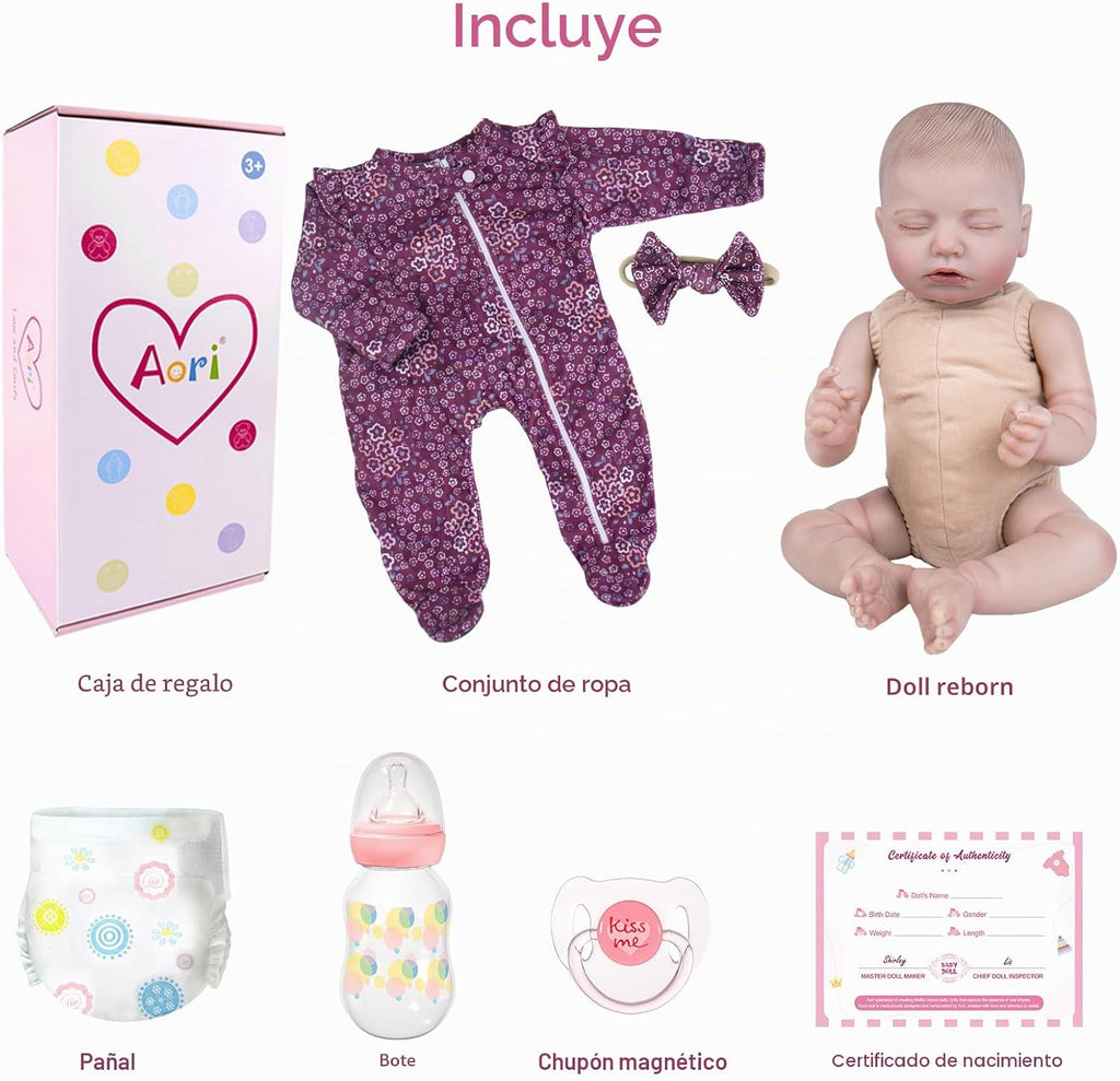 Aori - Muñecas de bebé Reborn de 20 pulgadas, muñeca realista reali...