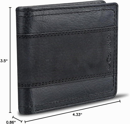 Columbia Billetera plegable delgada RFID para hombre con ventana de...