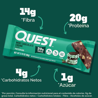 Quest Nutrition - Barras de proteína de chocolate con menta, 0.71 o...