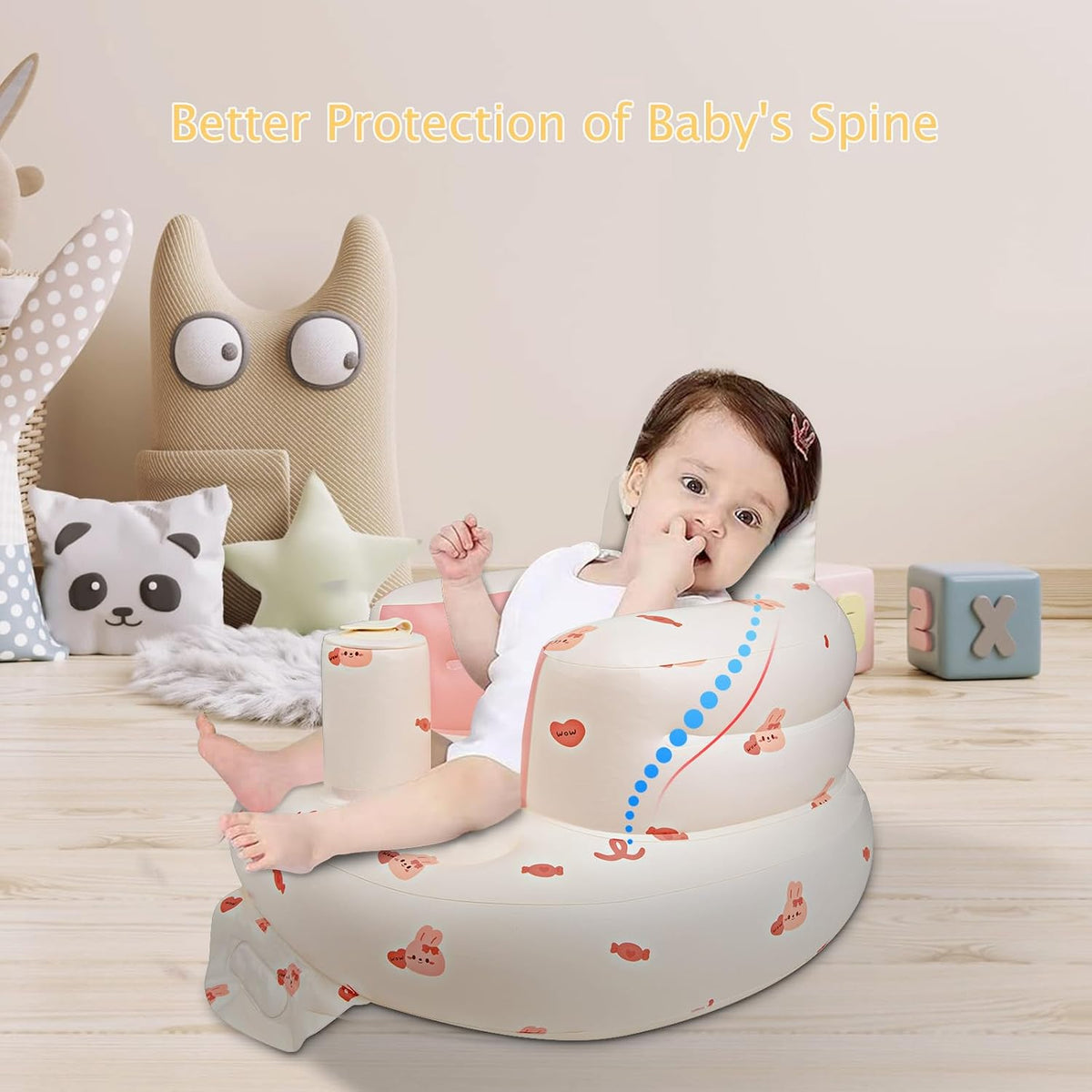 EKEPE Asiento de bebé inflable, silla de bebé para bebé sentado | C...