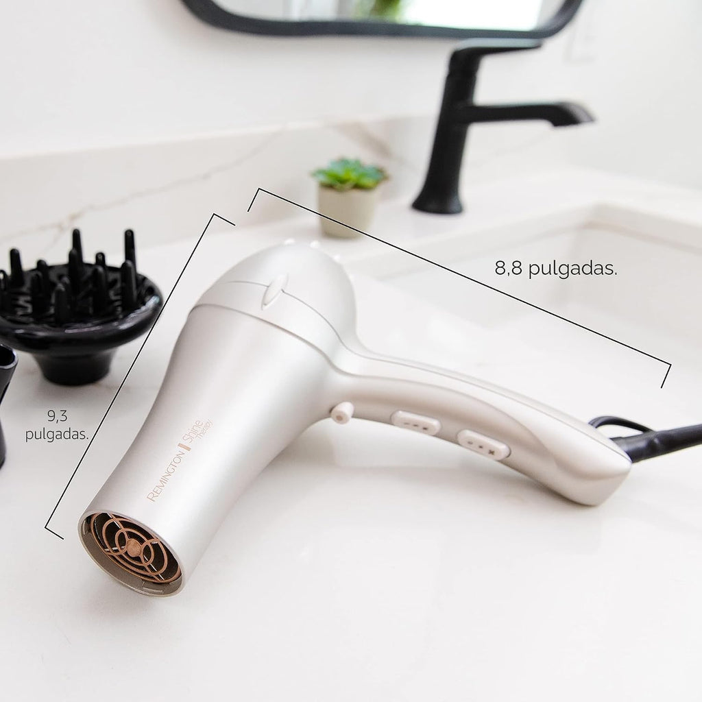 Remington Shine Therapy - Secador de pelo de cerámica iónico de 187...