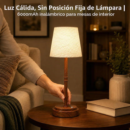 Lámpara de mesa inalámbrica recargable, lámpara de noche con pilas,...