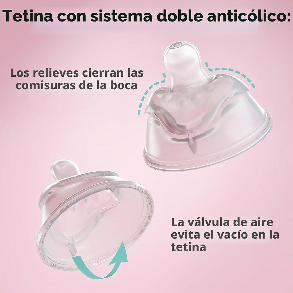 Herobility Biberones anticólicos de 12 fl oz\/11.5 fl oz, paquete d...