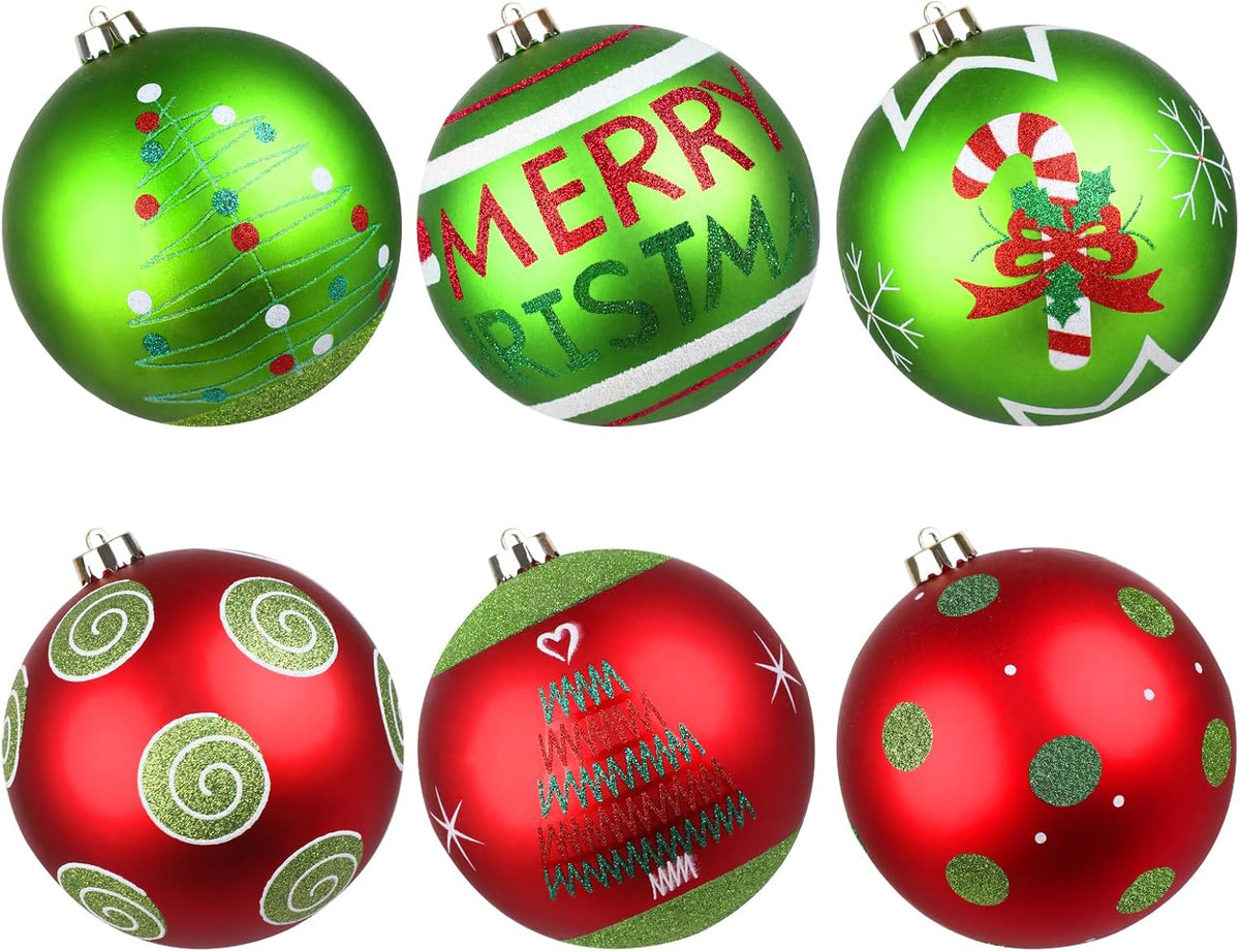 Lanpn 6 piezas de 15 cm Adornos de Navidad grandes para exterior, b...