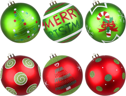 Lanpn 6 piezas de 15 cm Adornos de Navidad grandes para exterior, b...
