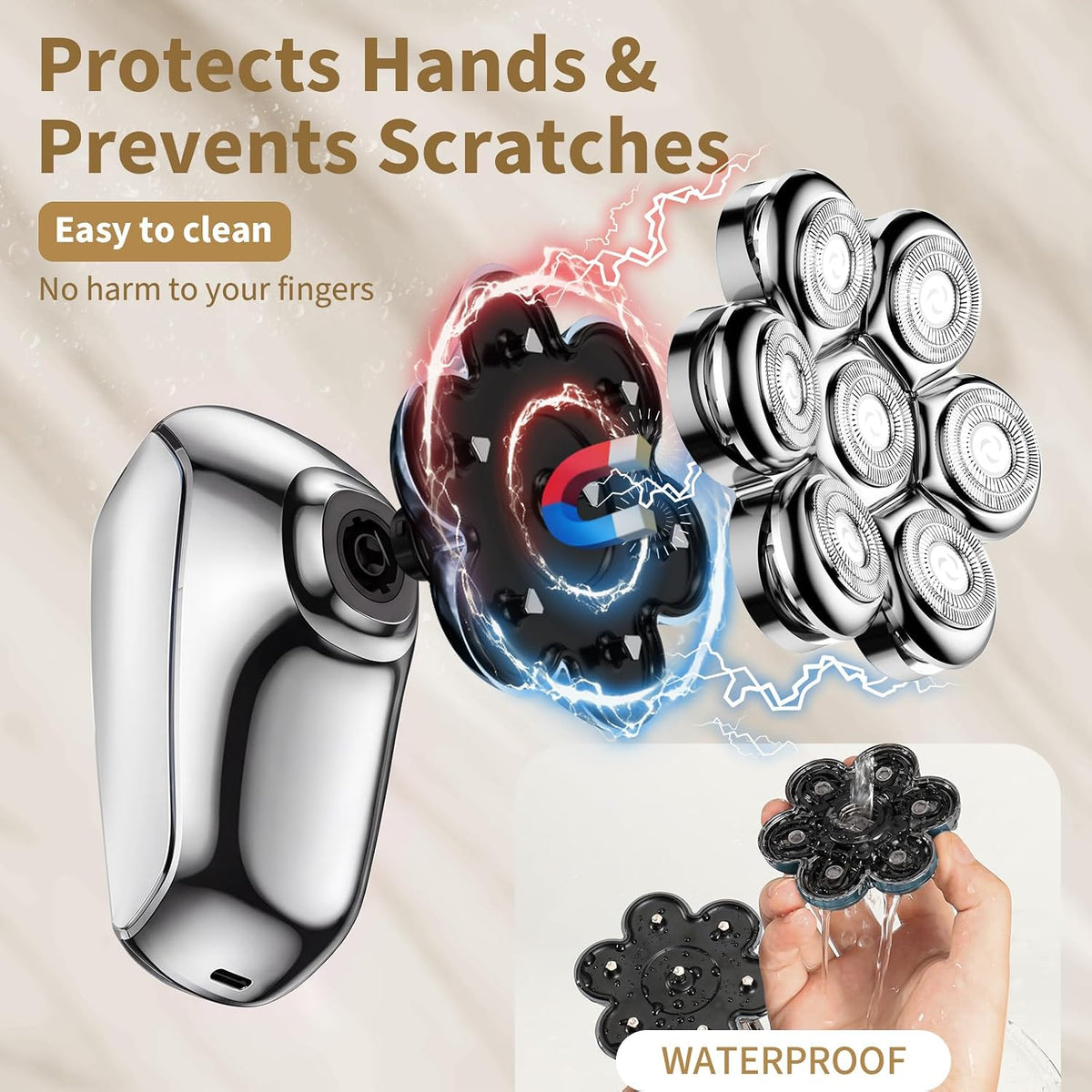 SHPAVVER Afeitadoras de cabeza para hombres calvos: kit de aseo imp...