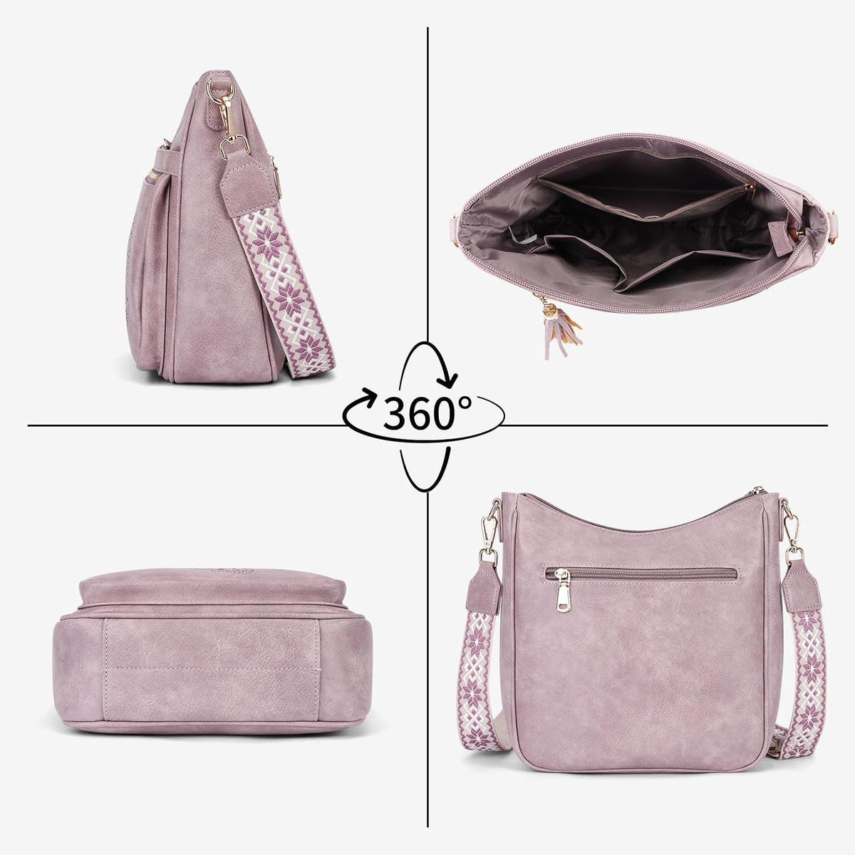 KITEVIUN - Bolsos tipo bandolera medianos para mujer, modernos, bol...