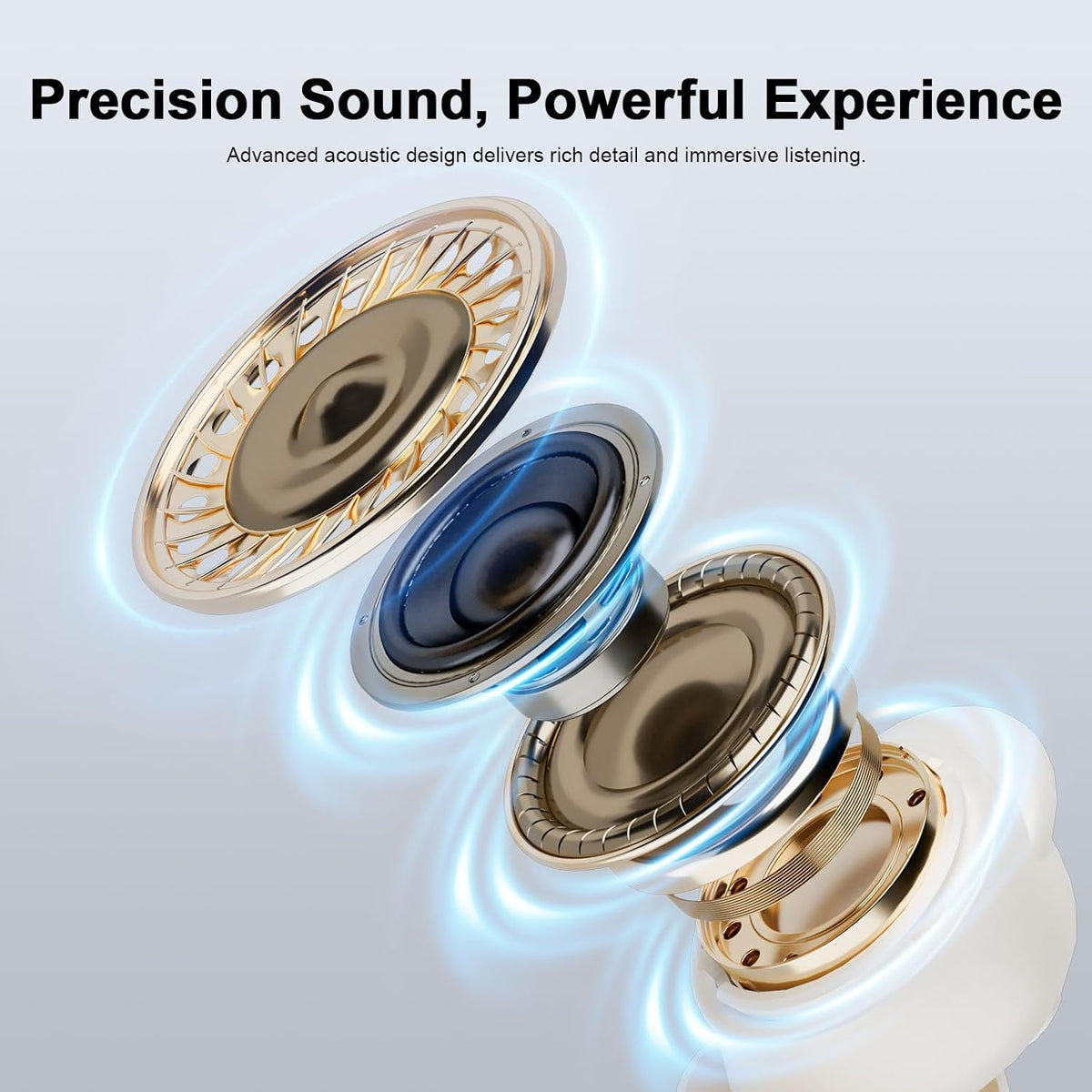 Mudtun Auriculares para dormir de lado, Bluetooth 6.0 Mini auricula...
