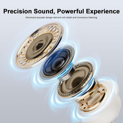 Mudtun Auriculares para dormir de lado, Bluetooth 6.0 Mini auricula...
