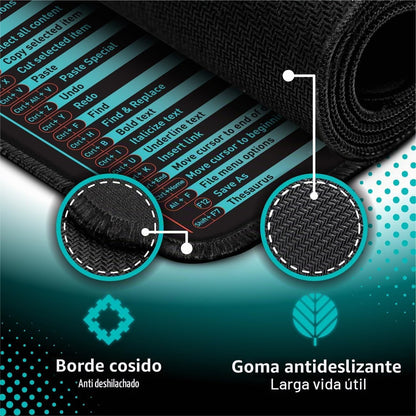 Pixiecube - Alfombrilla extendida para mouse con teclas de acceso r...