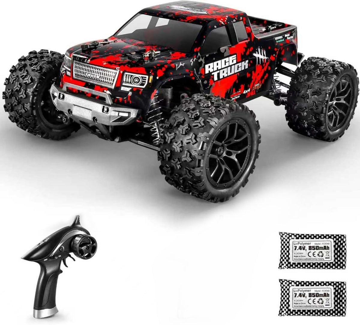 HAIBOXING 1\/18 4WD RC Truck 36KM\/H impermeable 2 baterías 2.4G co...