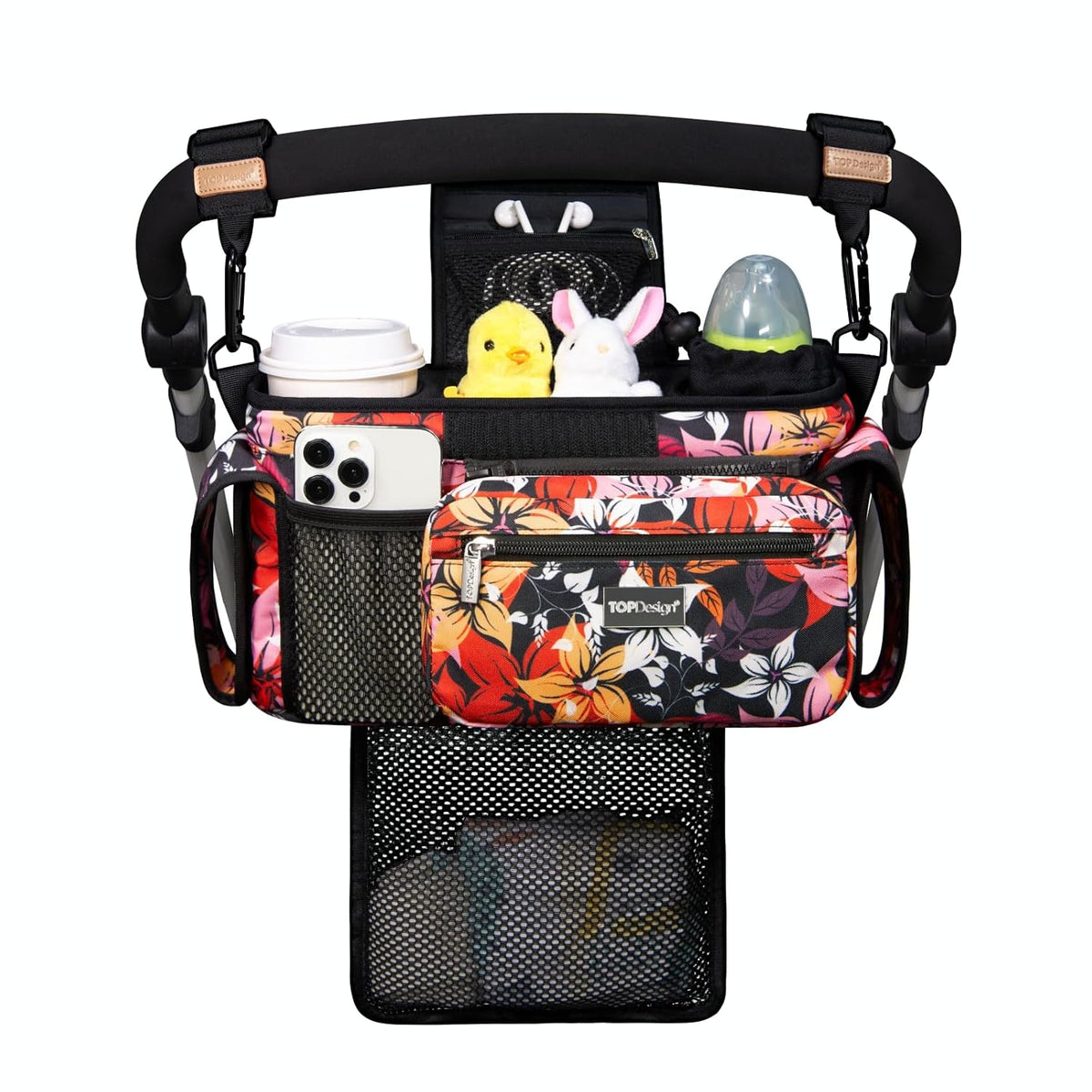 TOPDesign Organizador universal para cochecito de bebé, carrito de...