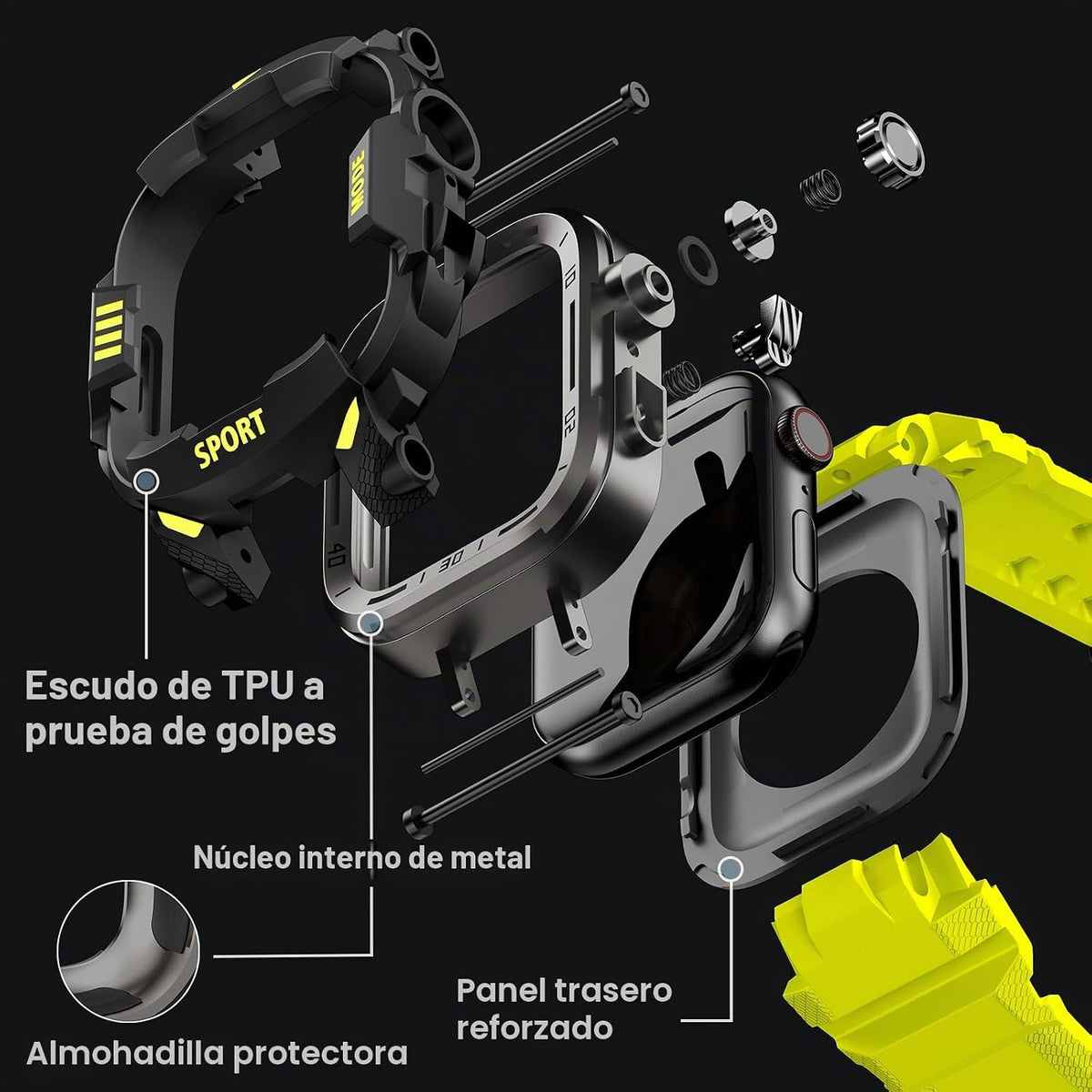 DABAOZA Funda resistente con correa táctica para hombre, compatible...
