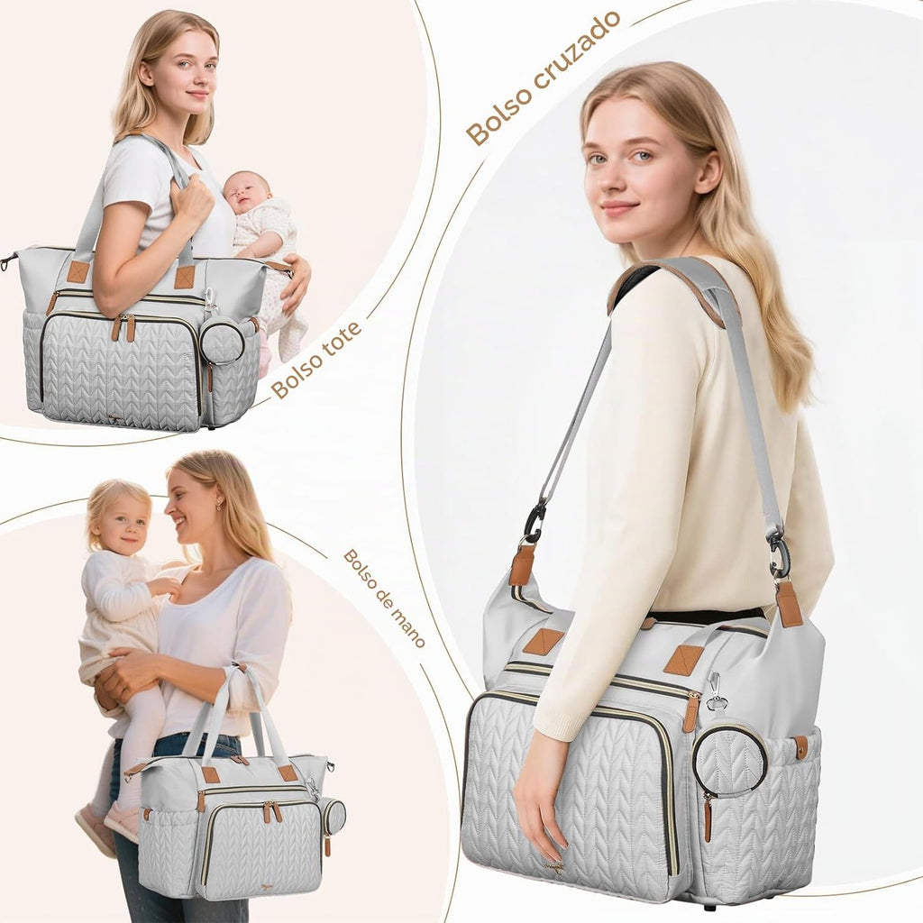 Tonyeee Bolsa de pañales, bolso grande del hospital del bebé para l...