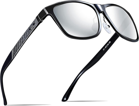 ATTCL Gafas de sol polarizadas para hombre Al-Mg Metal ultraligeras...