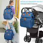KABAQOO Mochila para pañales con estación de cambio desmontable, bo...