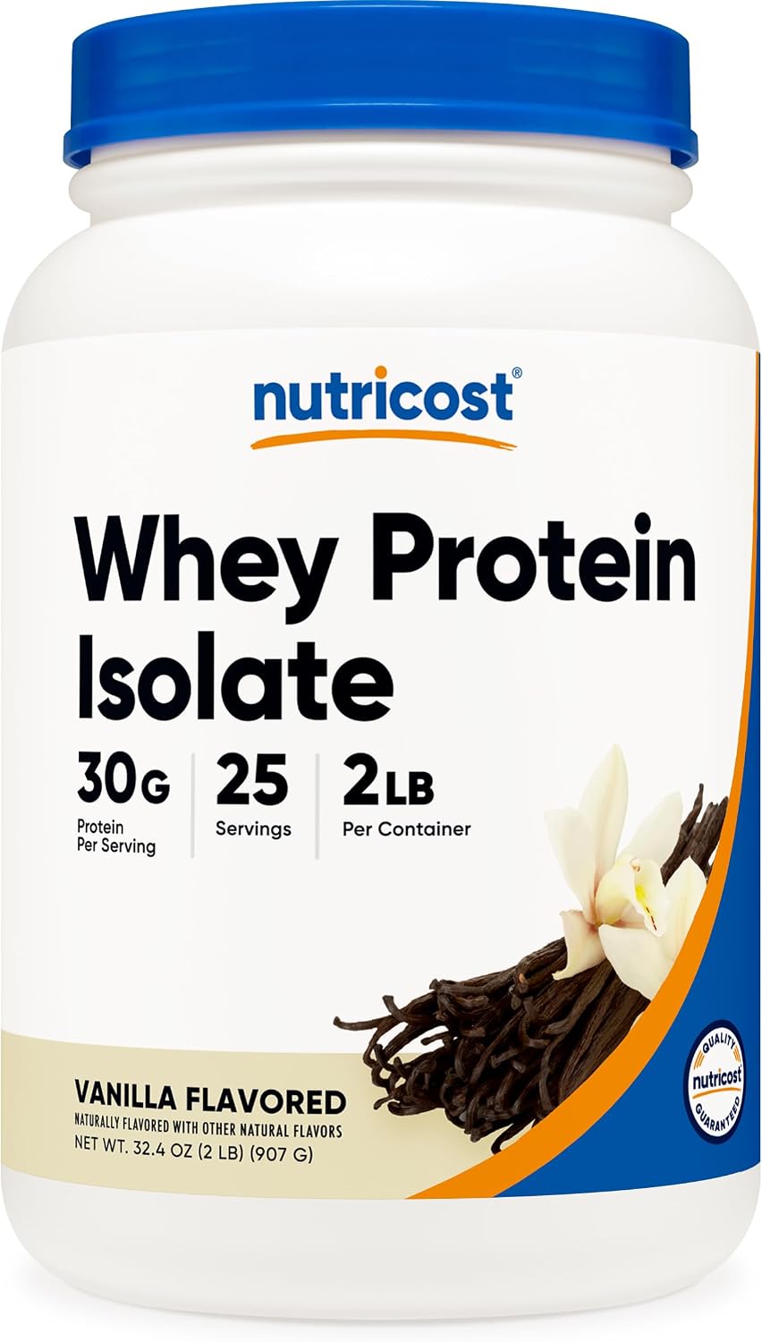 Nutricost Polvo aislado de proteína de suero (vainilla) 2LBS