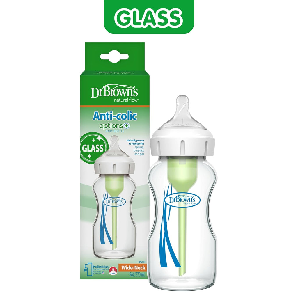 Dr. Brown's Natural Flow Anti-Colic Options+ Biberón de cuello...