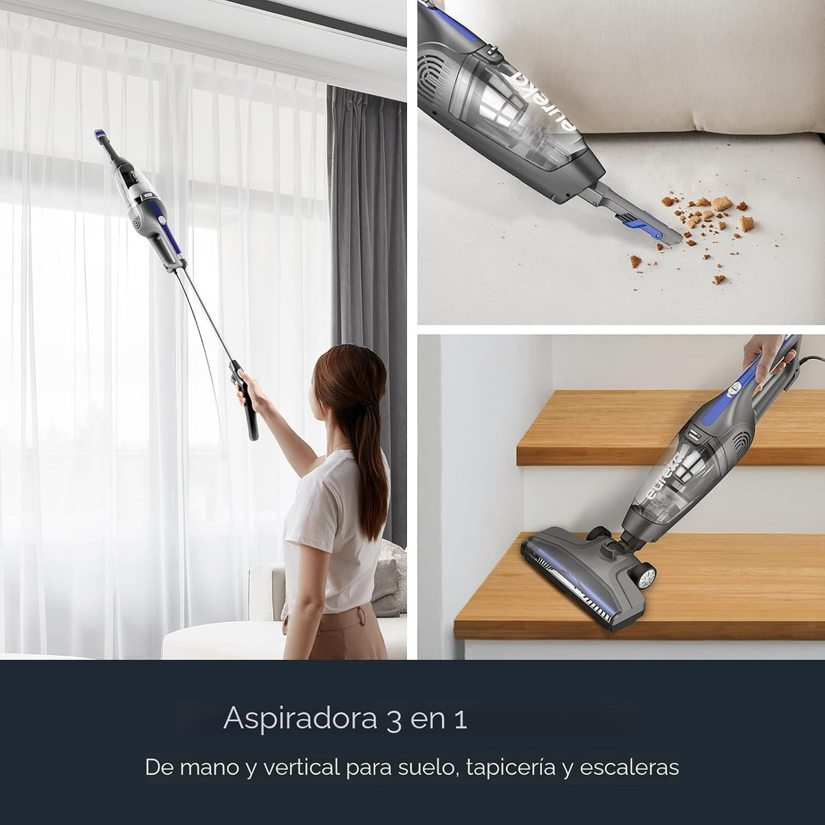 Eureka Aspiradora de Varilla con Cable para Cabello de Mascotas del...
