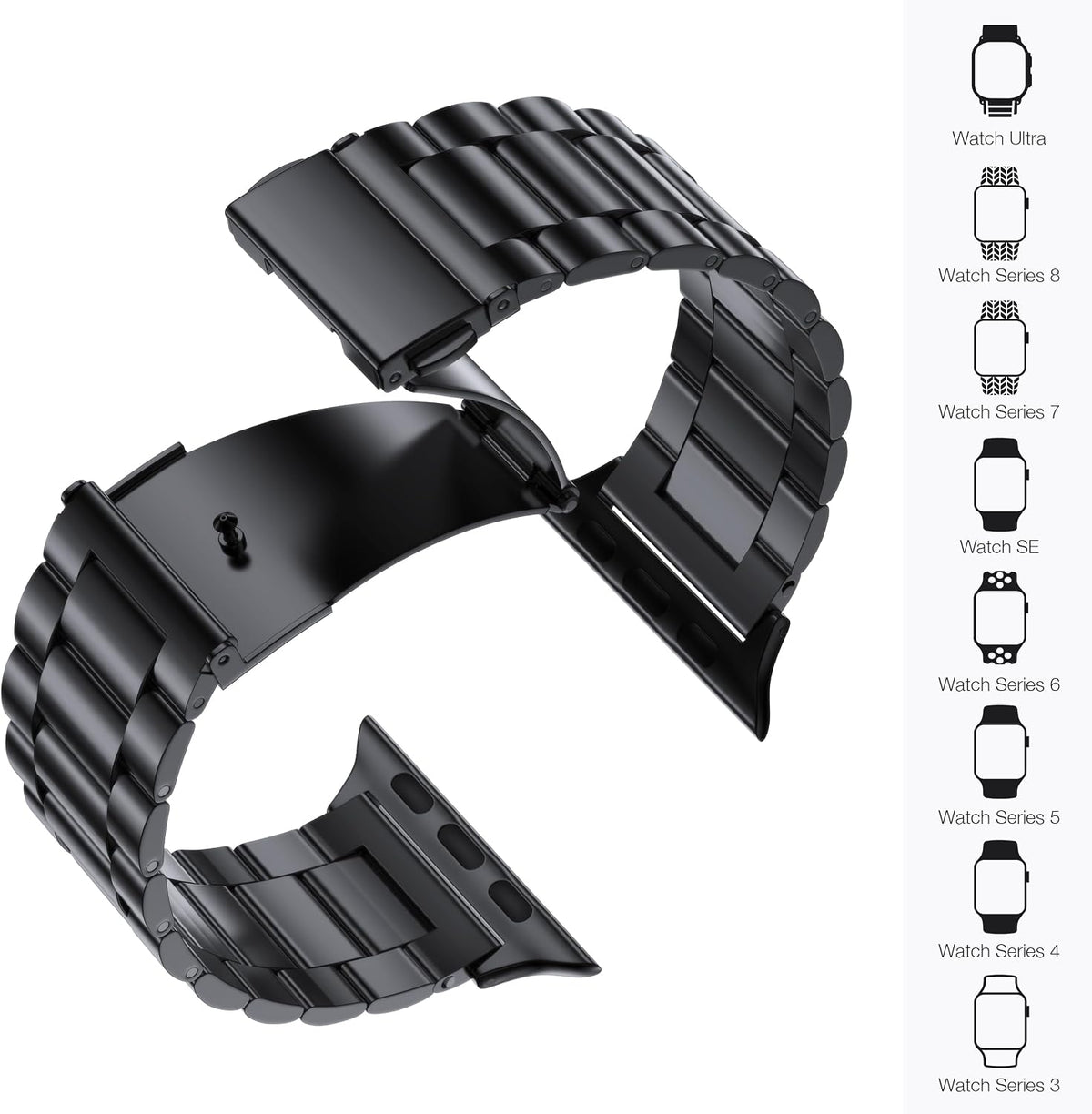 Correa de metal EPULY compatible con correas de Apple Watch para ho...