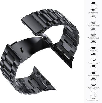 Correa de metal EPULY compatible con correas de Apple Watch para ho...