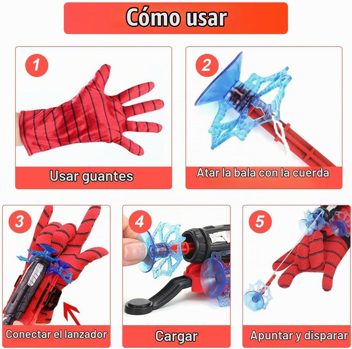 Paquete de 2 tiradores de telaraña, decoraciones de Halloween, recu...