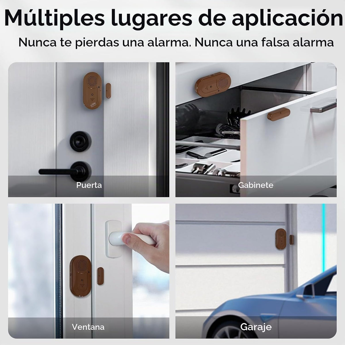 Sanjie Sensores de alarma para puerta y ventana, paquete de 5, 125d...
