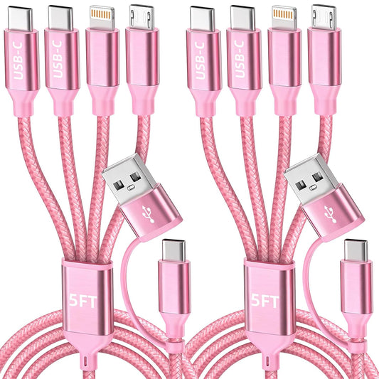 Cable de carga múltiple 4 en 2, cables de carga USBA\/C para múltip...