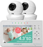Babysense Monitor de bebé, pantalla dividida de 4.3", monitor d...