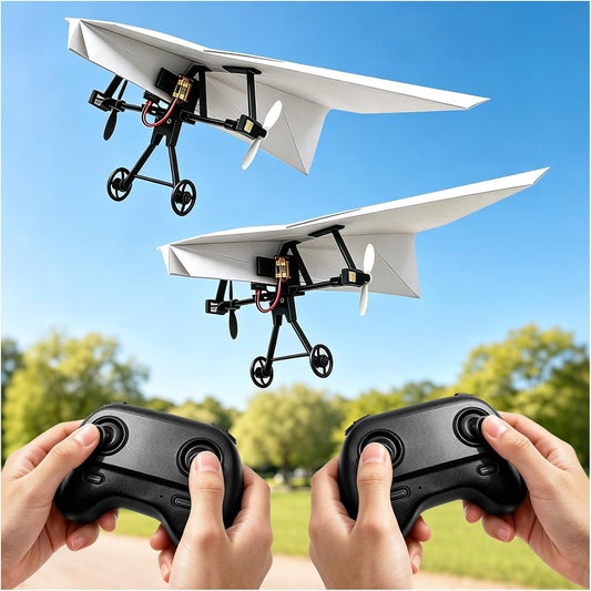 Virellia Kit de avión de papel RC DIY de 2 piezas para aficionados,...