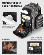 Dinictis Mochila para pañales para papá con cambiador de pañales |...