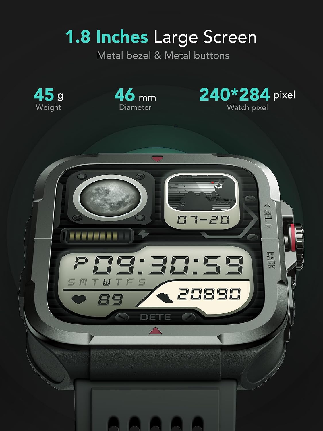 SKG Reloj inteligente para hombres y mujeres, reloj inteligente mil...