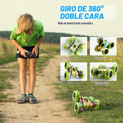 Zalneo - Auto de acrobacias con control remoto \u2013 4WD 360° Flip...