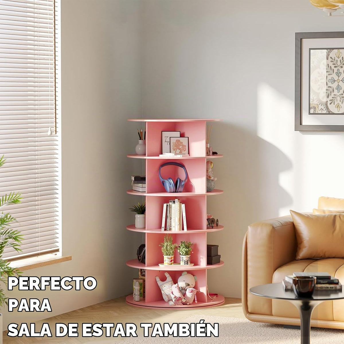 SpaceAid Zapatero Giratorio de 5 Niveles Torre, Exhibidor de Zapato...