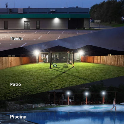 HYPERLITE Luz de inundación LED de 150 W, 2 unidades, 18000 lm, 500...