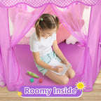 Monobeach Tienda de campaña de princesa para niñas, casa de juegos...