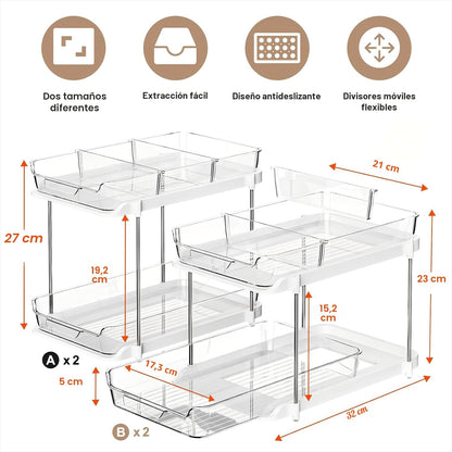 Delamu Organizadores y Almacenamiento Multiusos para Baño Debajo de...