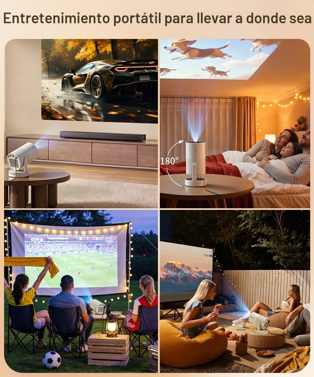 Magcubic Mini proyector con WiFi 6 y Bluetooth 5.4【Enfoque eléctric...