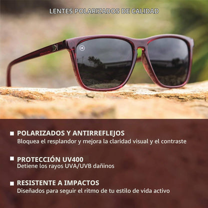 Knockaround Gafas de sol polarizadas cuadradas para hombres y mujer...