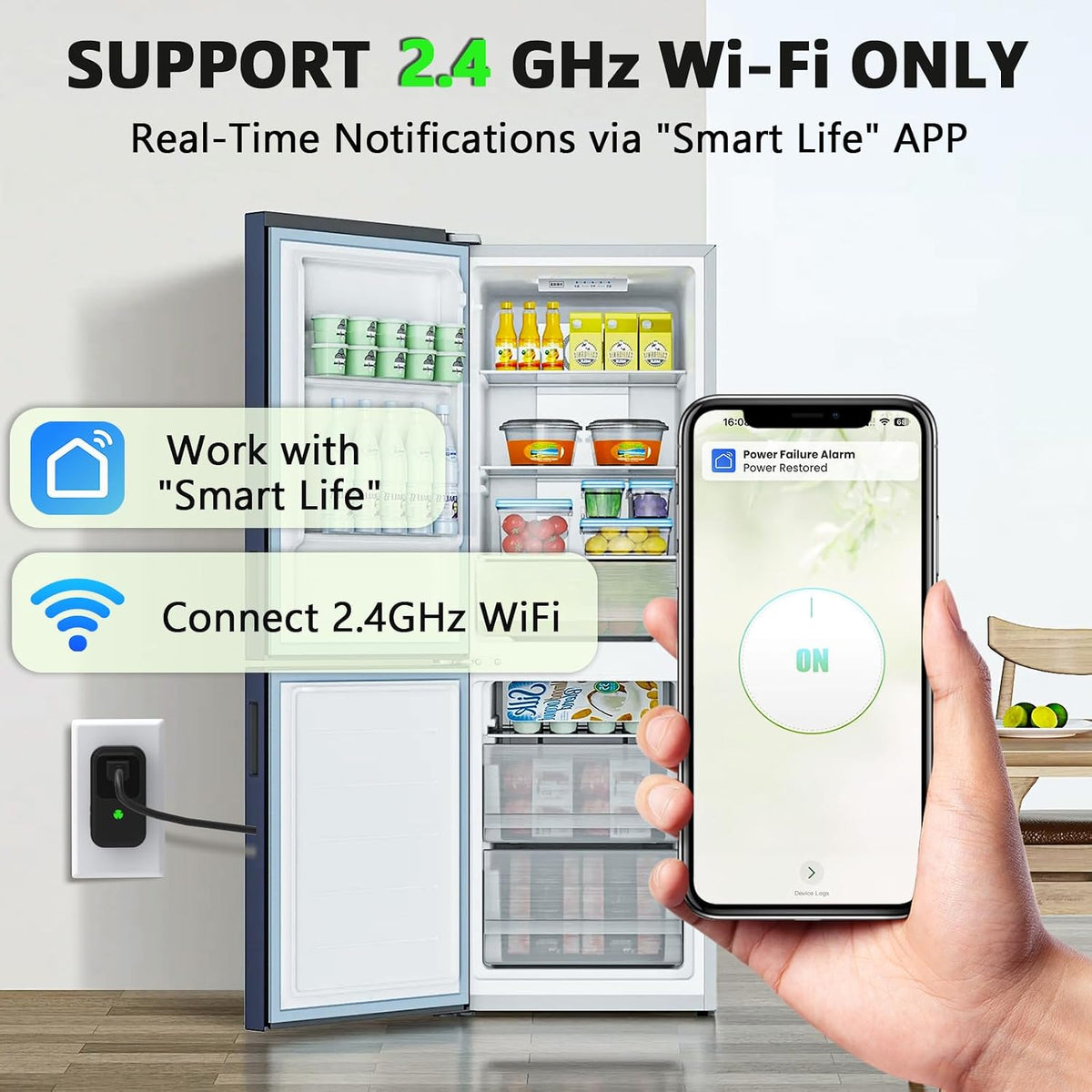 Alarma de corte de energía WiFi, alarma de corte de energía del con...
