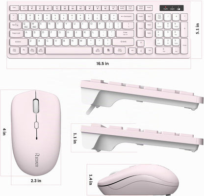 Teclado inalámbrico y mouse combinado silencioso para oficina y hog...