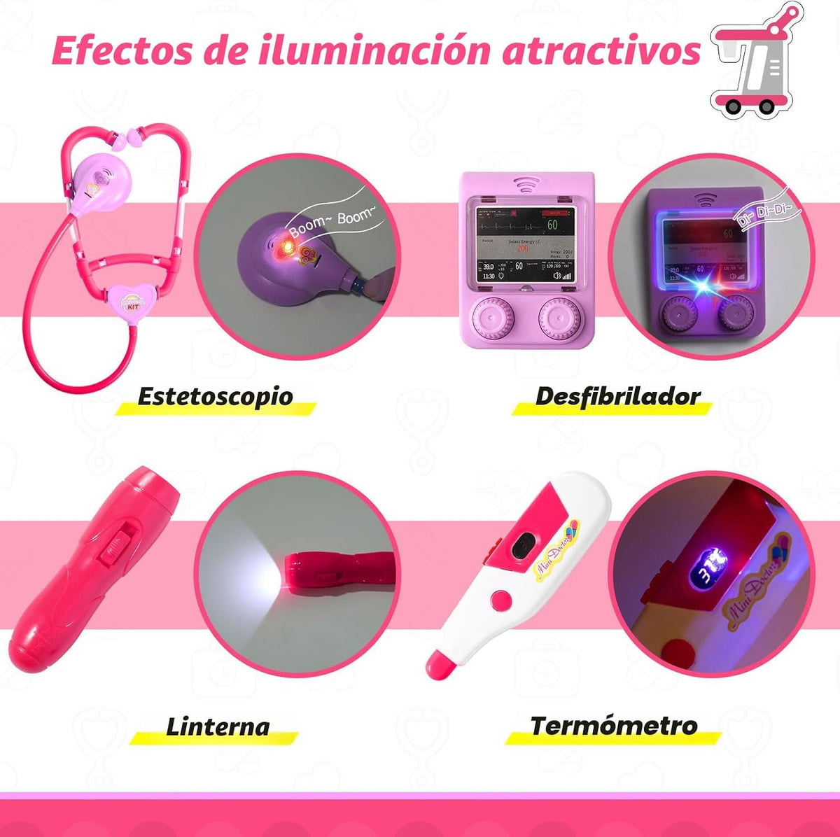 Liberry Kit médico para niños pequeños, juguete para niñas y niños...