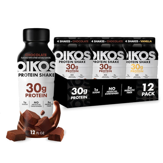Oikos - Batidos de proteína, paquete variado, sin refrigeración, li...
