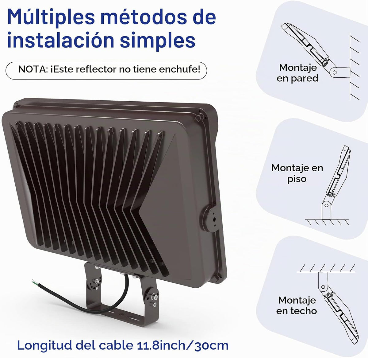 HYPERLITE Reflector LED de 240 W 28800 lm 5000 K Luz diurna IP65 im...