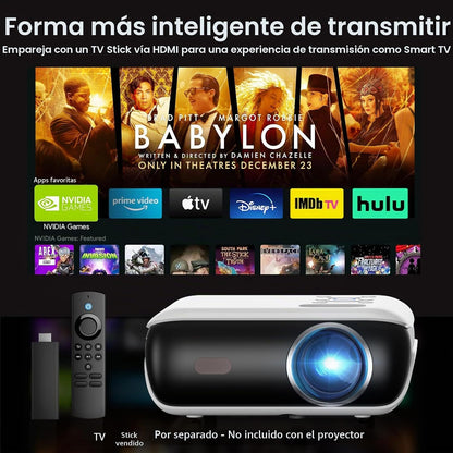 HAPPRUN Proyector Bluetooth Nativo 1080P - Estándar | Native 1080P...